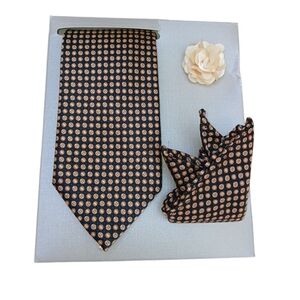 Alexaner Julian Classy  Black and Gold Tie Set